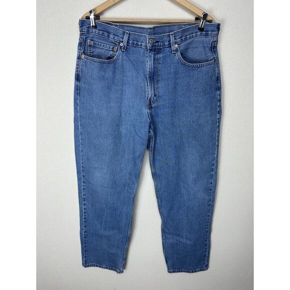 Vintage 90s Levis 550 Jeans Mens 38x32 Relaxed Fit Tapered Leg Blue Denim Y2K - Picture 1 of 14